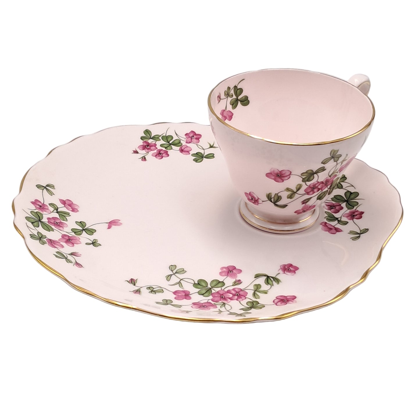 Tuscan Teacup and Saucer Plate by R H & S L Plant China c1950