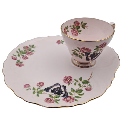 Tuscan Teacup and Saucer Plate by R H & S L Plant China c1950