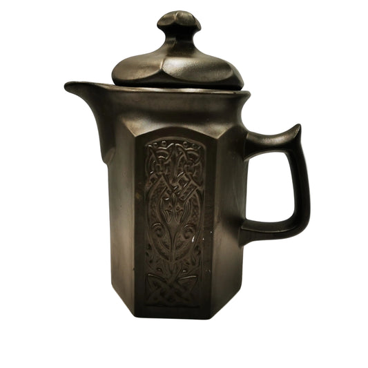 Tyn Llan Wales Pottery Celtic Bird Brown Teapot