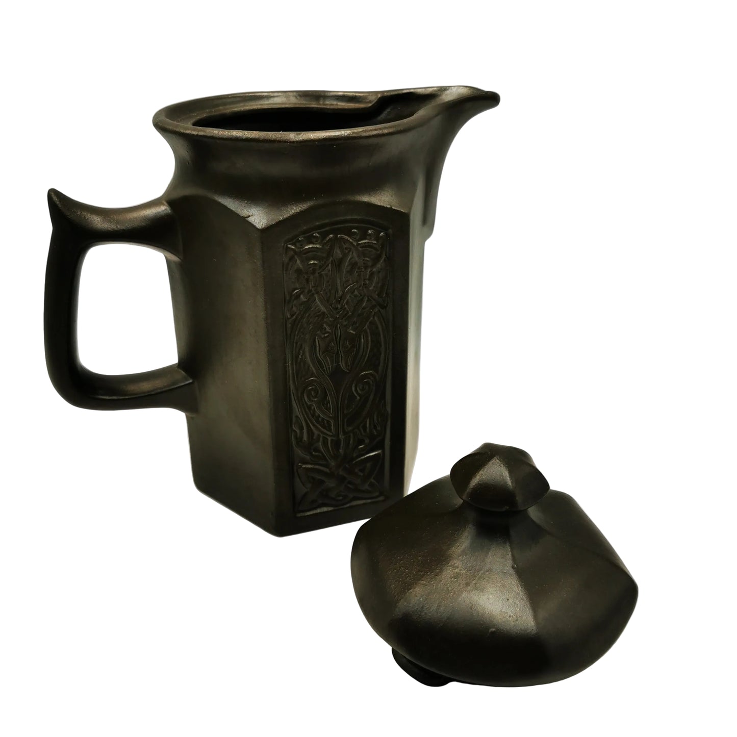Tyn-Llan-Wales-Pottery-Celtic-Bird-Brown-Teapot