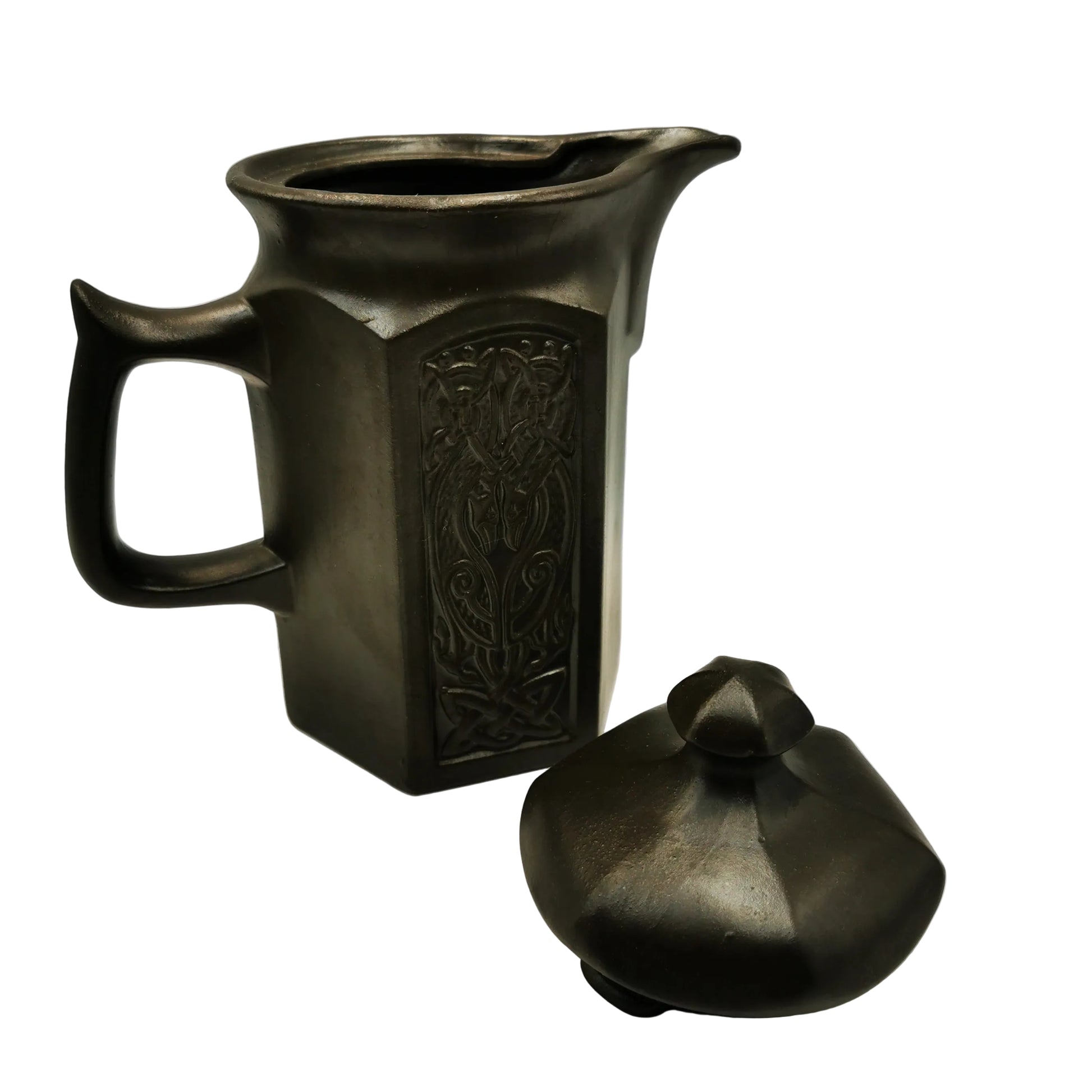 Tyn-Llan-Wales-Pottery-Celtic-Bird-Brown-Teapot