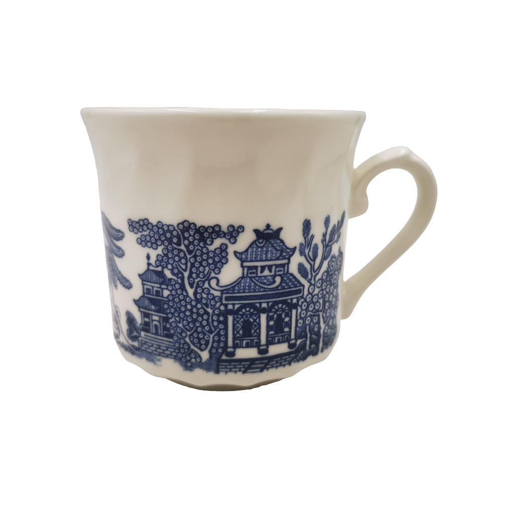 Vintage Churchill China Blue Willow Small Coffee Mug