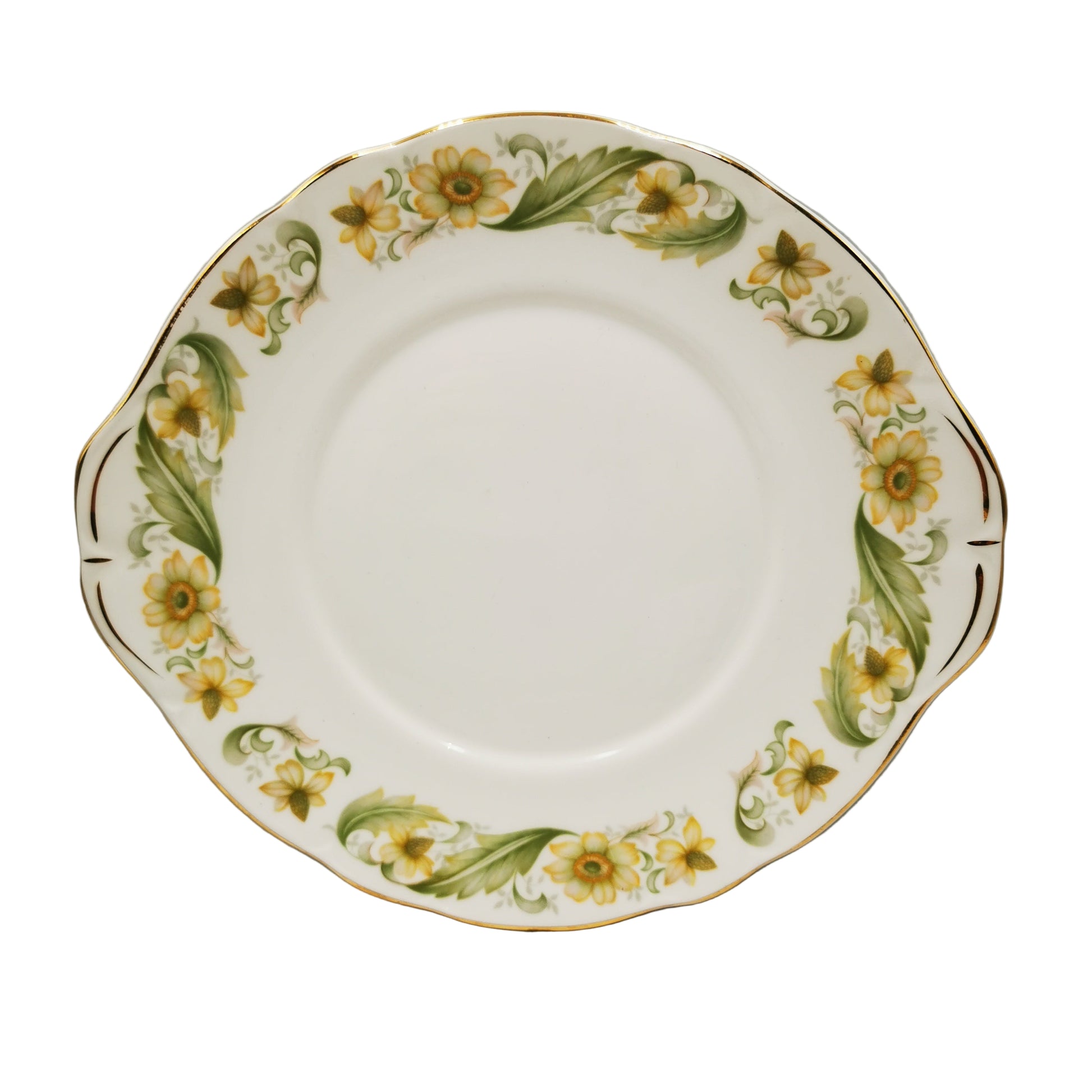 Vintage Duchess Bone China Cake Plate in pattern 348 Greensleeves.