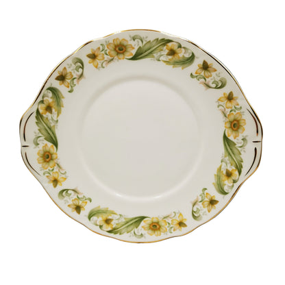 Vintage Duchess Bone China Cake Plate in pattern 348 Greensleeves.