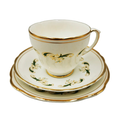 Vintage Harleigh Art Deco China Teacup Saucer and Side Plate