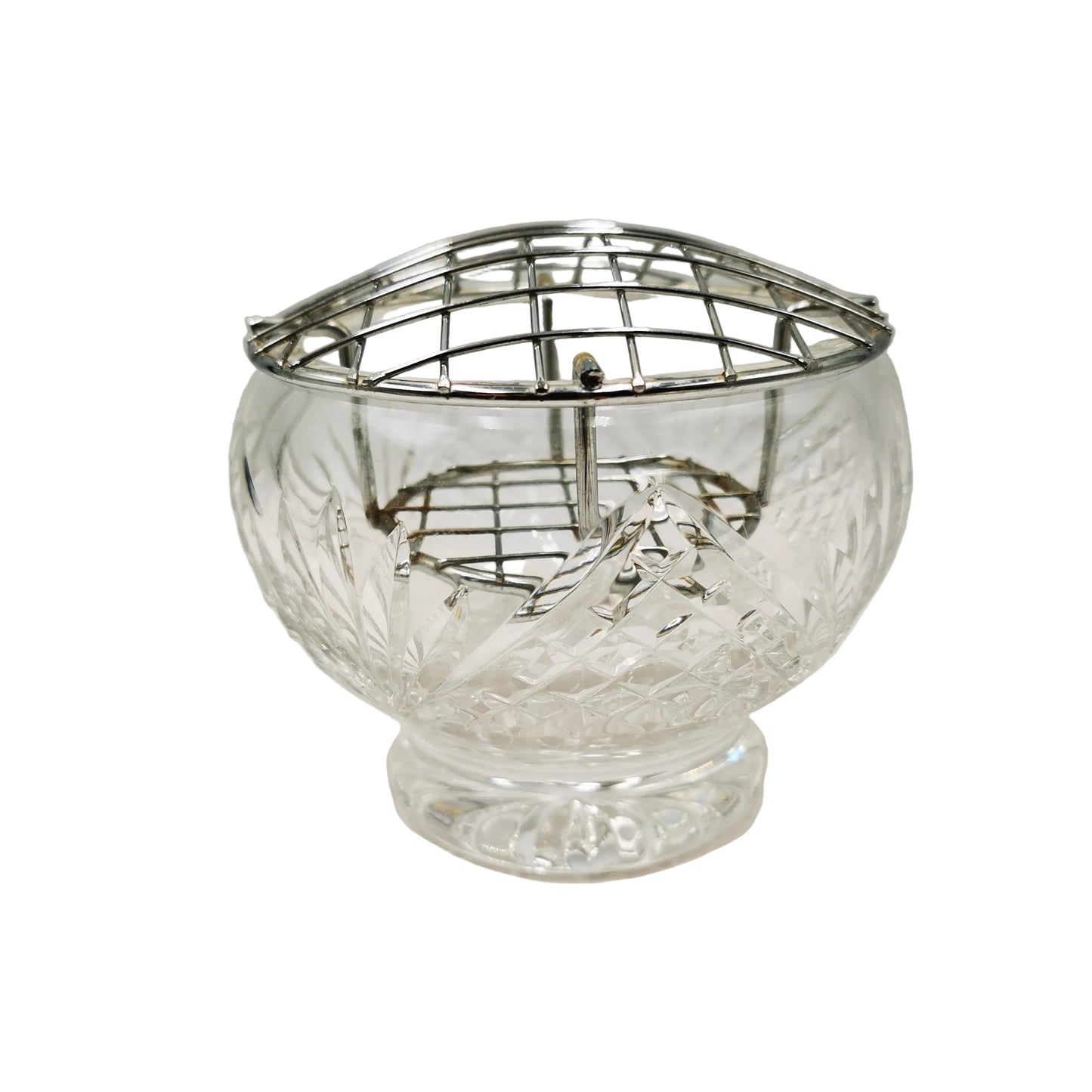 Vintage Lead Crystal Glass 5-inch Rose Bowl