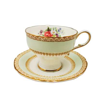 Vintage Paragon Floral China Corset Teacup Pattern 1360
