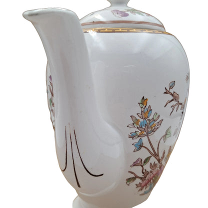 Vintage-Washington-Pottery-Indian-Tree-Coffee-pot-Front-View
