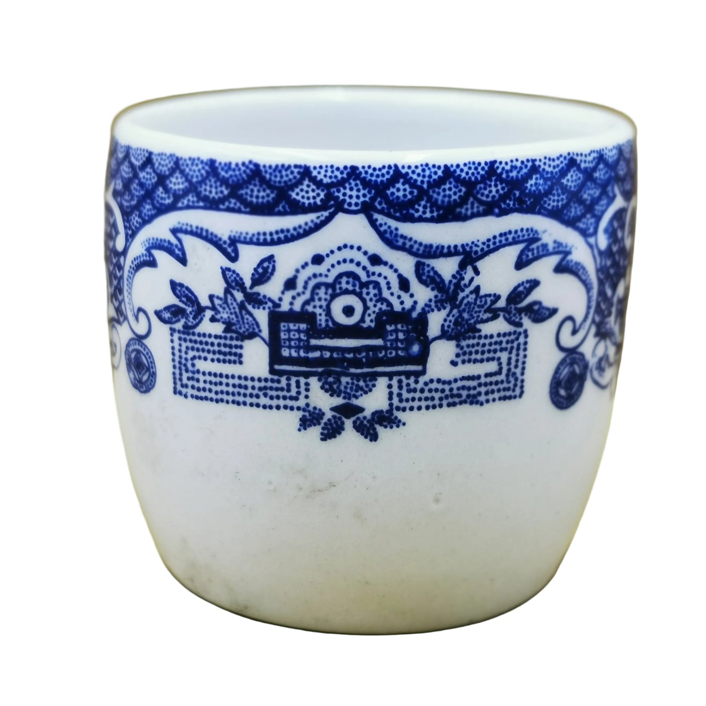 Vintage Blue and White China Blue Willow Egg Cup