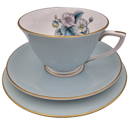 Vintage Royal Worcester Woodland Pattern Tea Cup, Saucer and Side Plate Trio