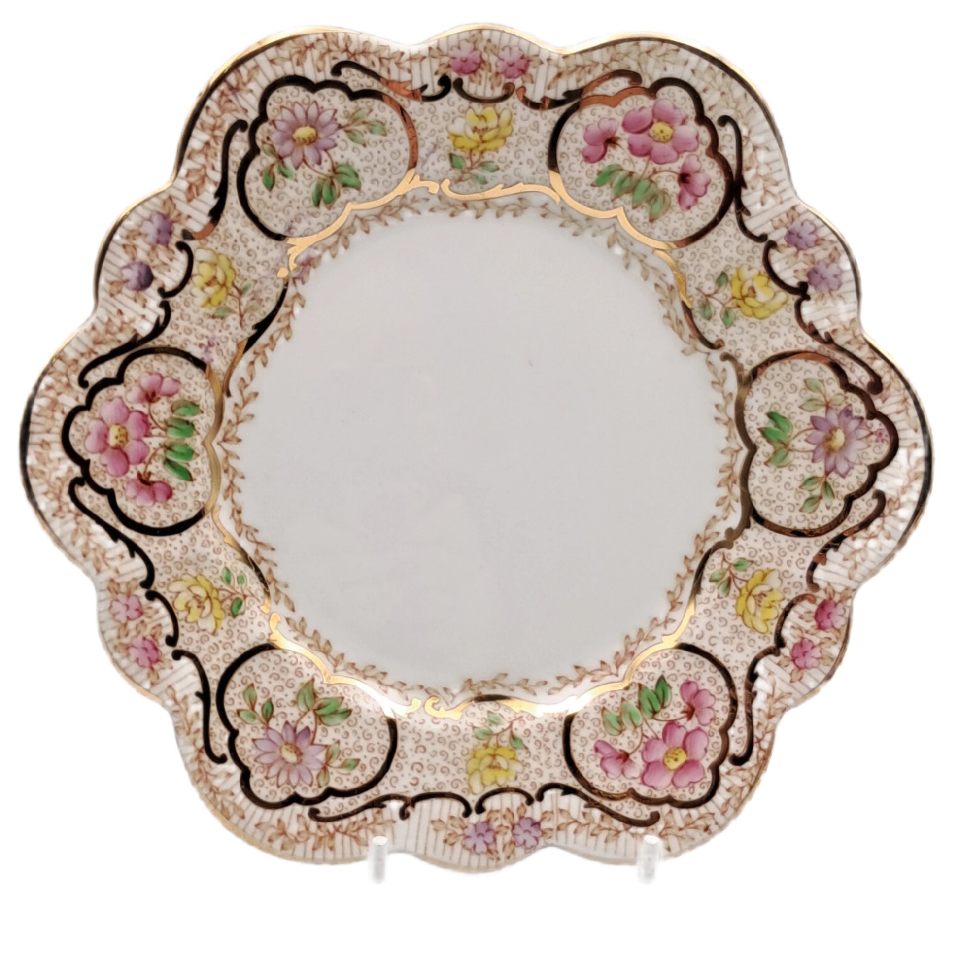 Vintage Salisbury very Rare decorative floral and gilt China Side Plate