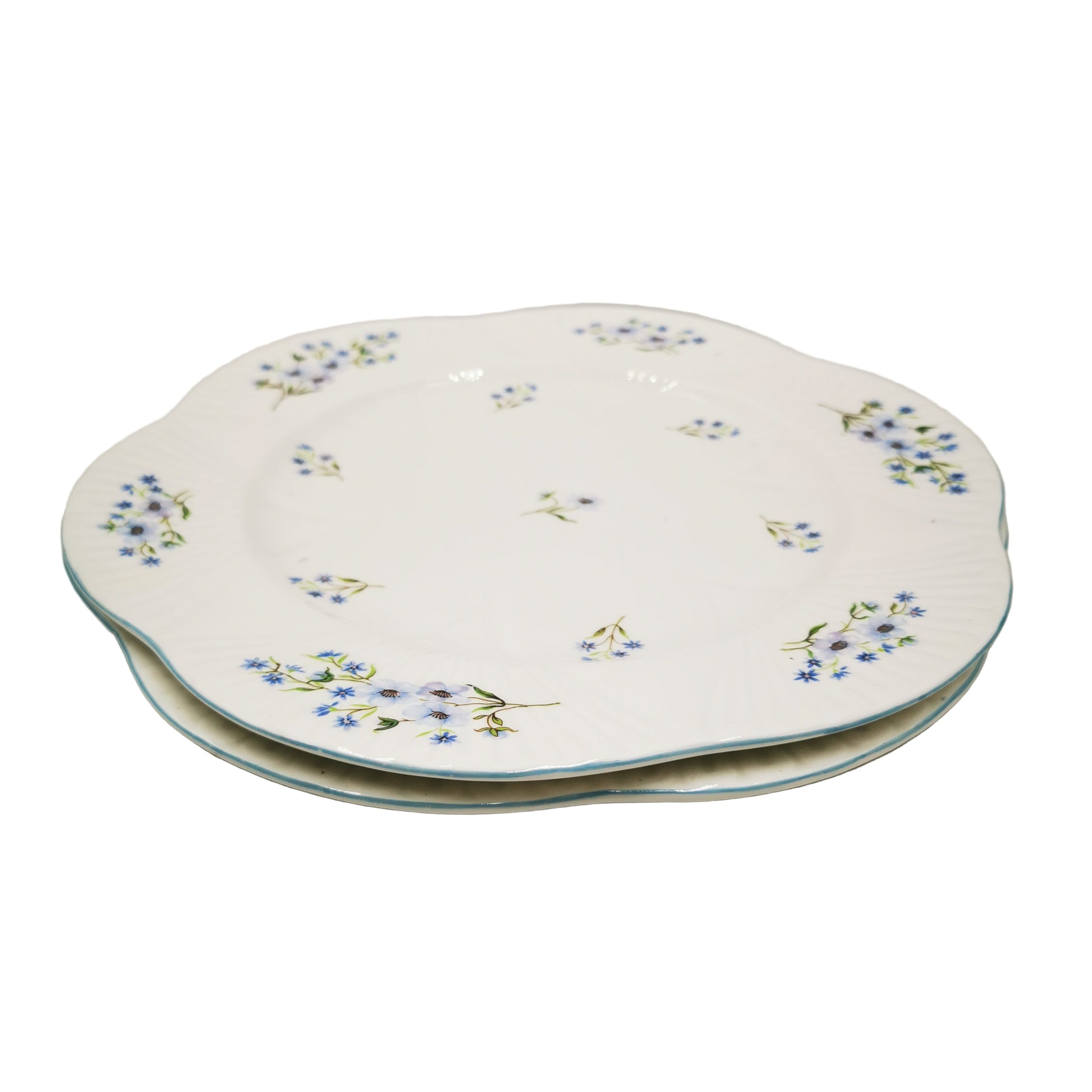 Vintage Shelley China Blue Rock 13591 Dainty Shape Dinner Plate