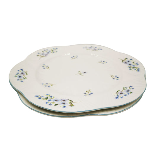 Vintage Shelley China Blue Rock 13591 Dainty Shape Dinner Plate