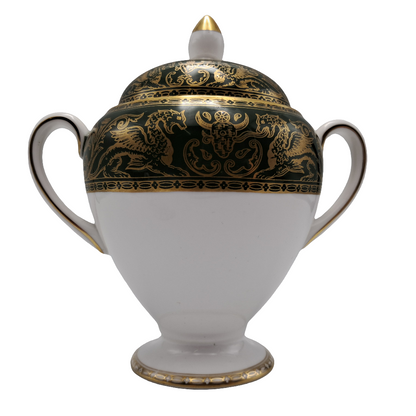 Wedgwood China Florentine Green W4170 Lidded Sugar Pot