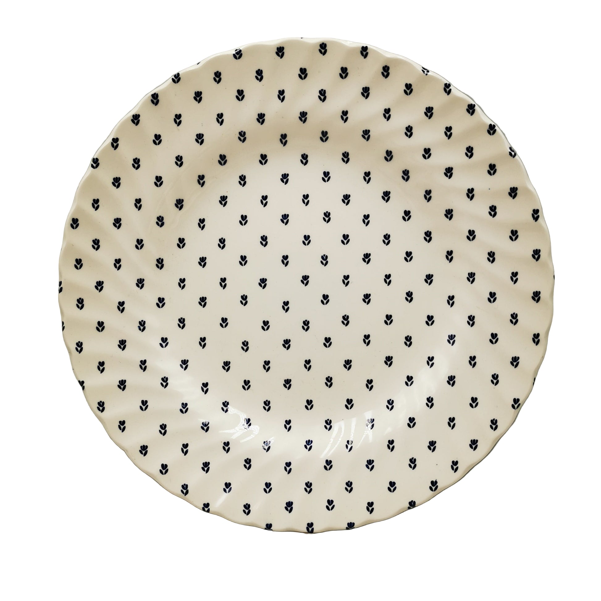 W H Grindley & Co Royal Tudor China Petite Fleur Blue and White Dinner Plate