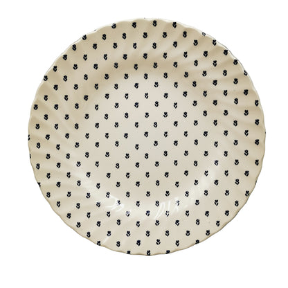 W H Grindley & Co Royal Tudor China Petite Fleur Blue and White Dinner Plate