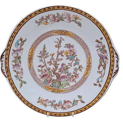 Washington-Pottery-Indian-Tree-Serving-Plate-with-Handles