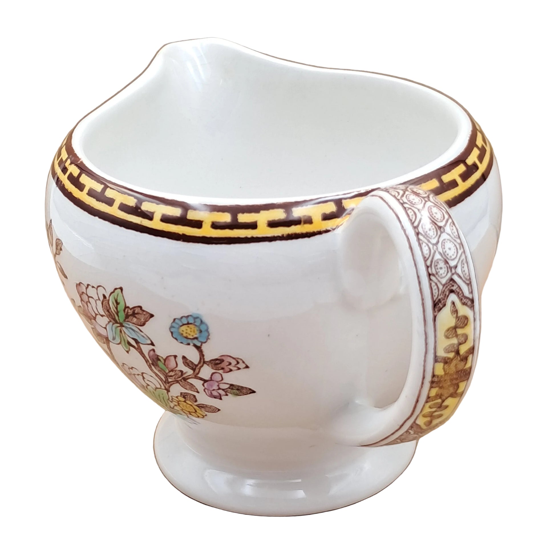 Washington-Pottery-Indian-Tree-Rear-View-Large-Milk-Jug