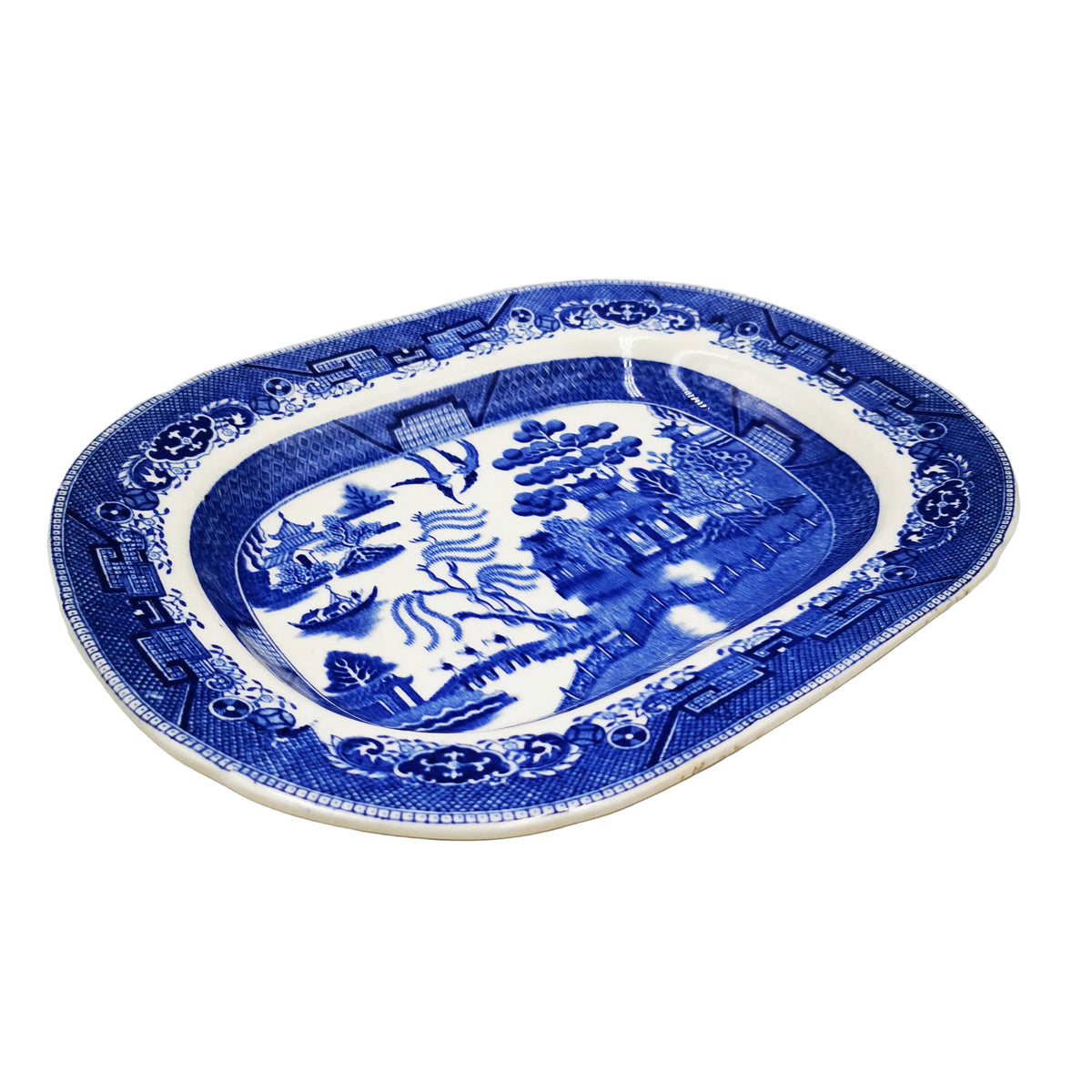 Wedgwood-Blue-Willow-China-Plate-Dish