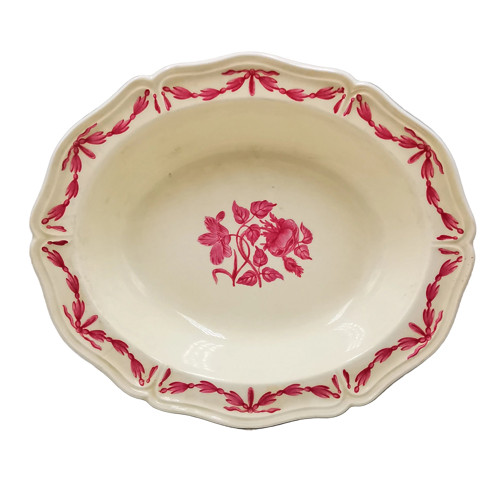 Wedgwood China Williamsburg Husk Queens Shape 10-inch Oval Serving Bowl