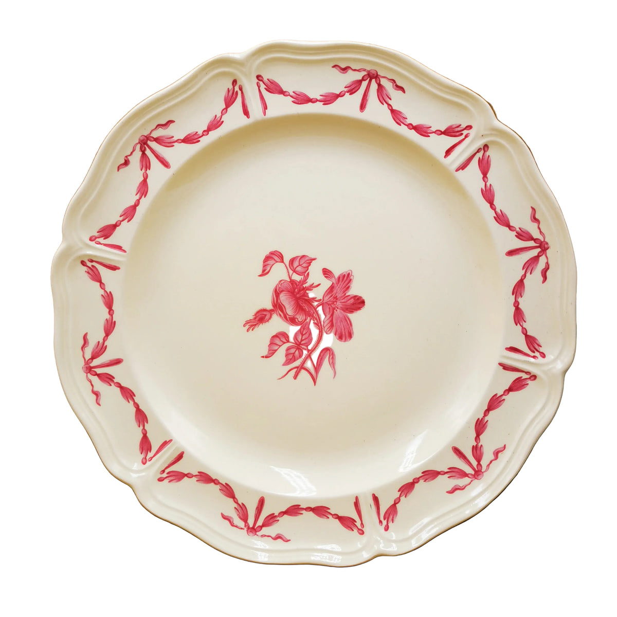 Wedgwood China Williamsburg Husk Queens Shape 10.25-inch Dinner Plate