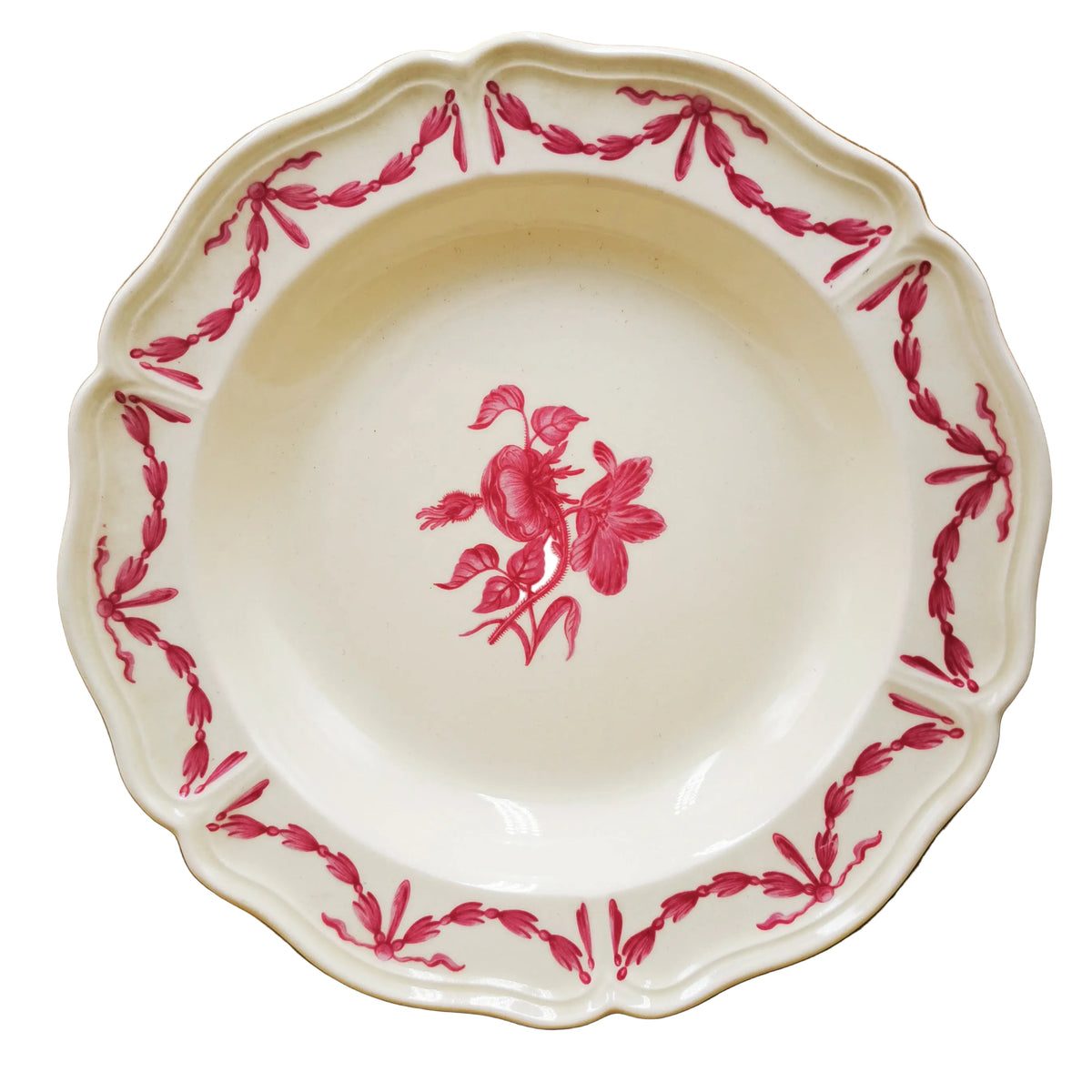 Wedgwood China Williamsburg Husk Queens Shape 8.5-inch Rimmed Soup Bowl