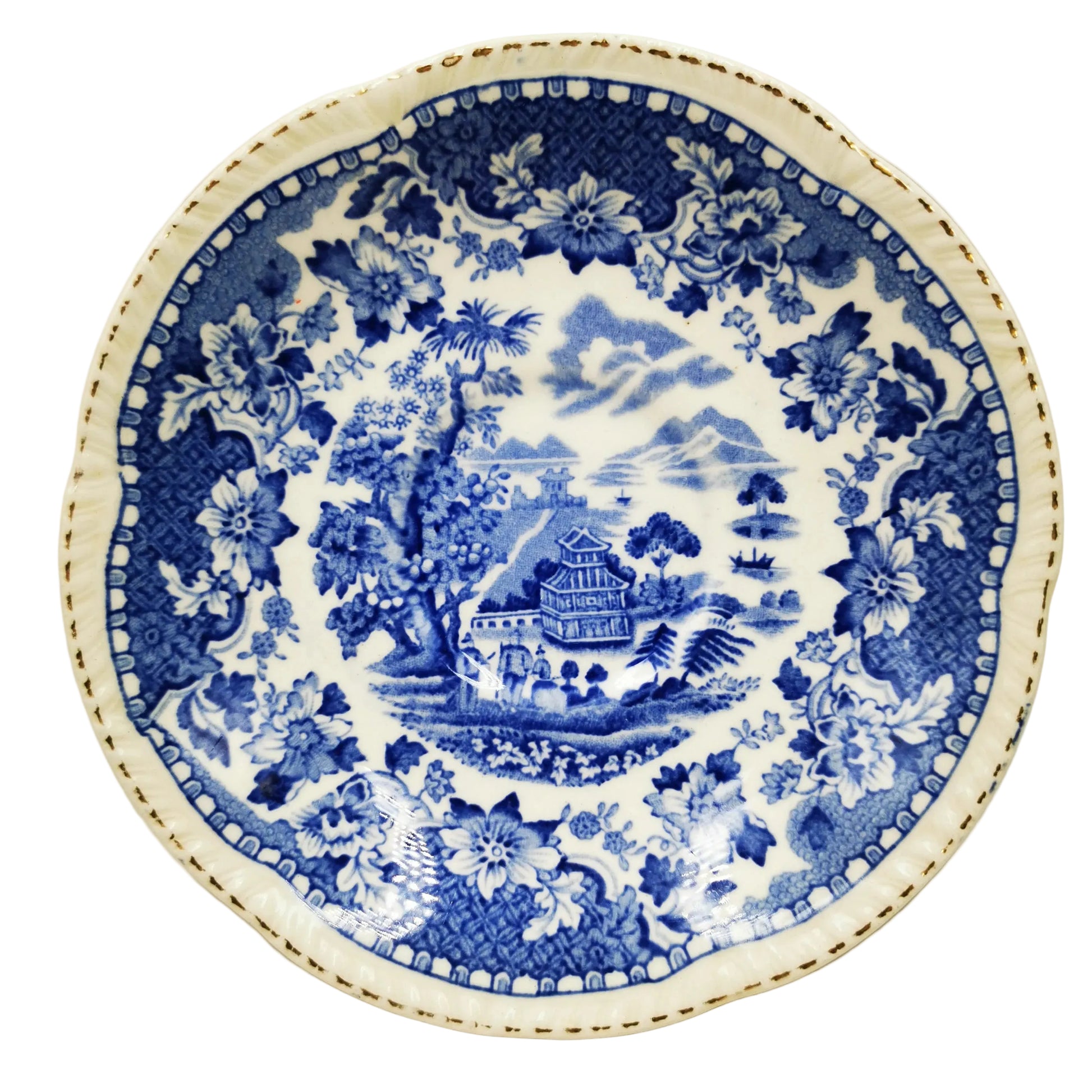 Wood-&-Sons-Seaforth-Blue-and-White-China-Breakfast-Cup-and-Saucer