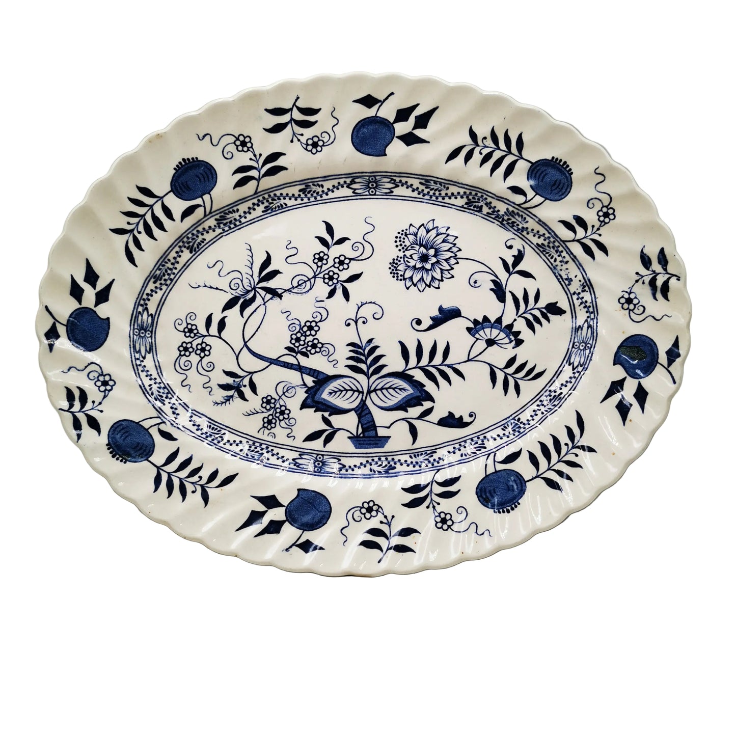Wood and Sons Old Vienna Blue and White Ironstone China Platter