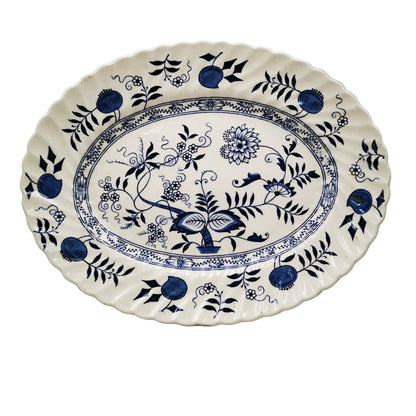 Wood and Sons Old Vienna Blue and White Ironstone China Platter