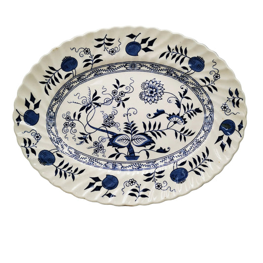 Wood and Sons Old Vienna Blue and White Ironstone China Platter