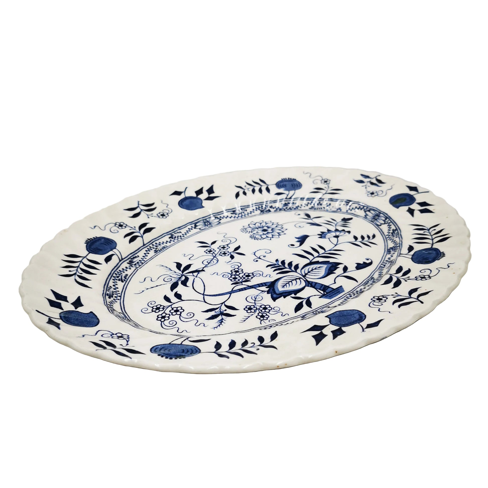 Wood-and-Sons-Old-Vienna-Blue-and-White-Ironstone-China-Platter