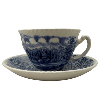 Woods-&-Sons-Blue-and-White-Westmorland-China-Tea-Cup-and-Saucer