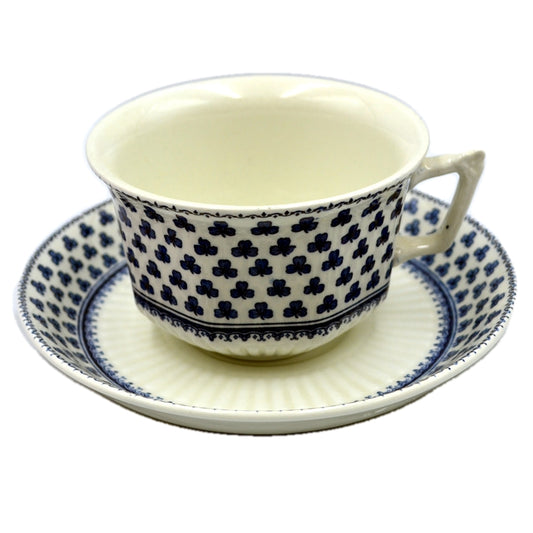 Adams Brentwood Blue and White China Teacup and Saucer