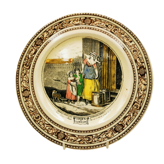 Adams Cries of London China Dinner Plate Milk Below Maids