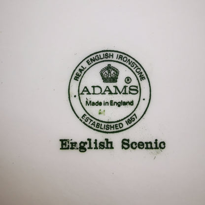 Adams English Scenic Green and White China 12.2-inch Charger Plate