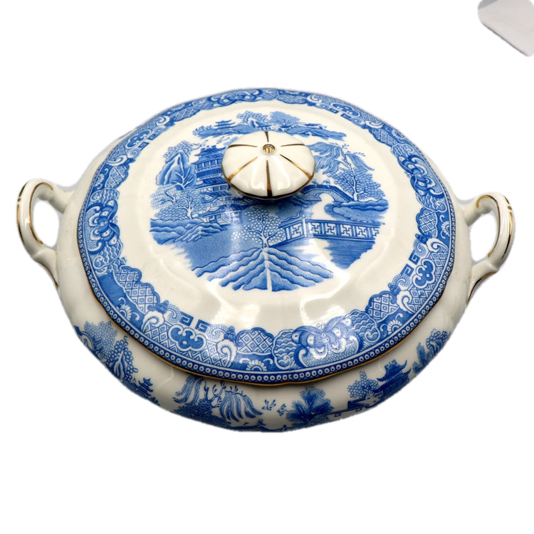 Adderley Blue and White Bone China H129 Temples Pattern Lidded Tureen