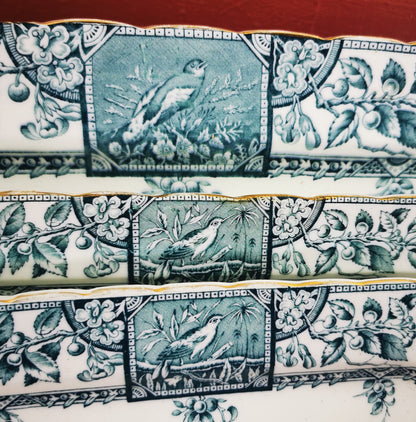 Wallis Gimson & Co Alexandria Antique Blue and White China Platter Set 1885