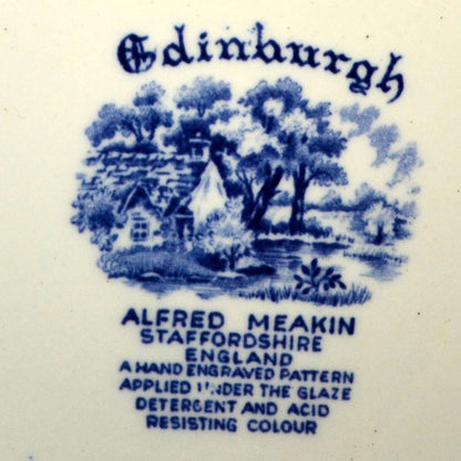 Alfred Meakin Blue and White China Edinburgh Dinner Plate