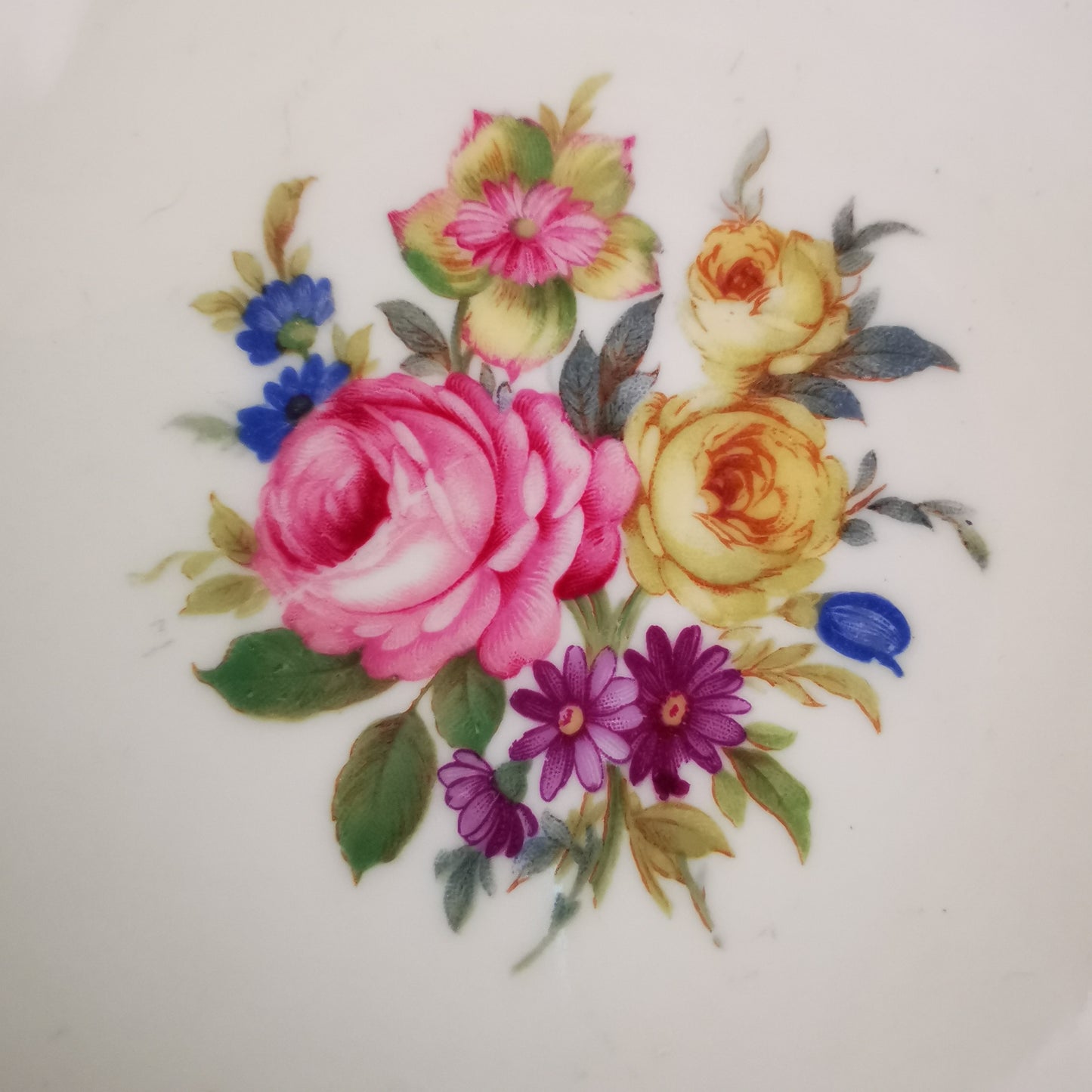 Thomas Ivory Ware Bavarian Floral China Footed Bowl