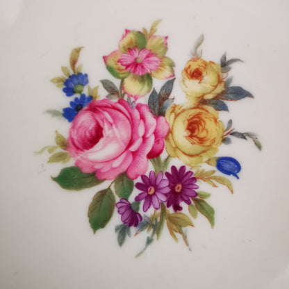 Thomas Ivory Ware Bavarian Floral China Footed Bowl