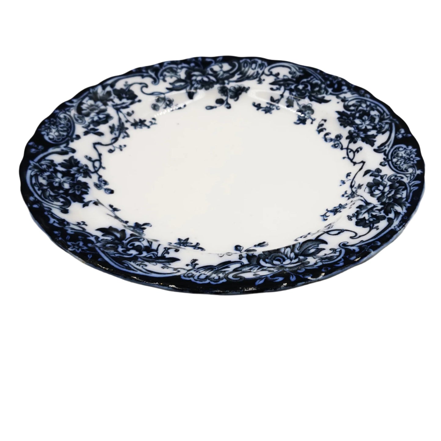 Keeling & Co Antique Blue and White Chatsworth China 10.5-inch Dinner Plate