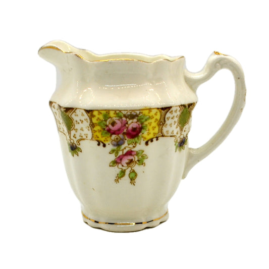 Antique Blairs Floral porcelain China Hand Coloured Milk Jug