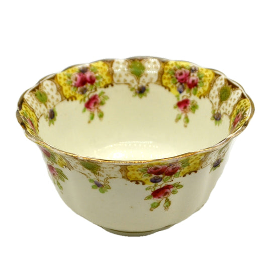 Antique Blairs Floral porcelain China Hand Coloured Sugar Bowl