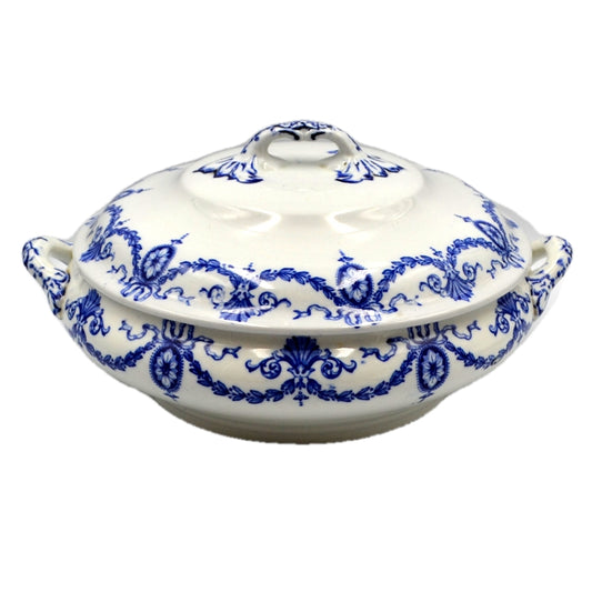 Keeling & Co Antique Blue and White China Clyde Lidded Tureen