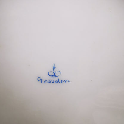 Antique Dresden China Hand Painted Floral Sprays 281 Cabinet Plate