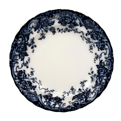 Keeling & Co Antique Blue and White Chatsworth China 9.5-inch Dessert Plate