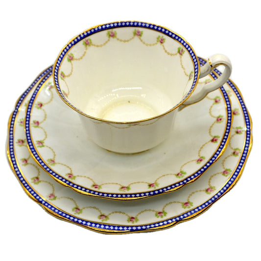 Antique E Hughes & Co Paladine China pattern 1939 Teacup, Side Plate & Saucer Trio