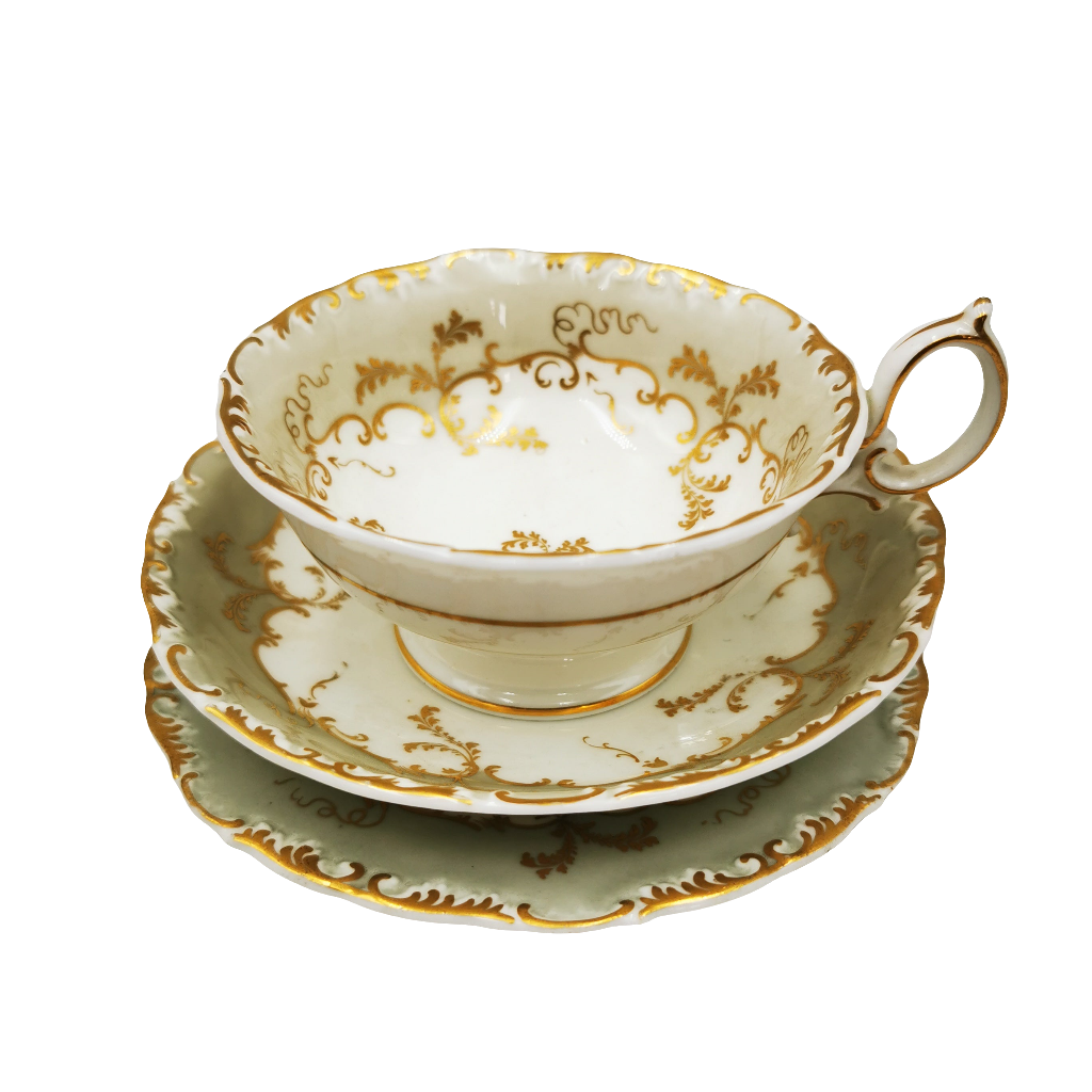 Antique Rockingham Silver Antique Rockingham China Teacup Trio pattern 3666 c1840-1860 – Vintage ...