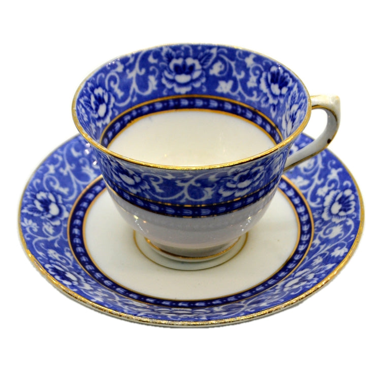 Royal Albert Crown Blue and White China pattern 4126 Teacup and Saucer