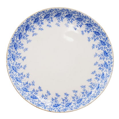 Antique Royal Worcester W3824 Blue and White China Cake Plate